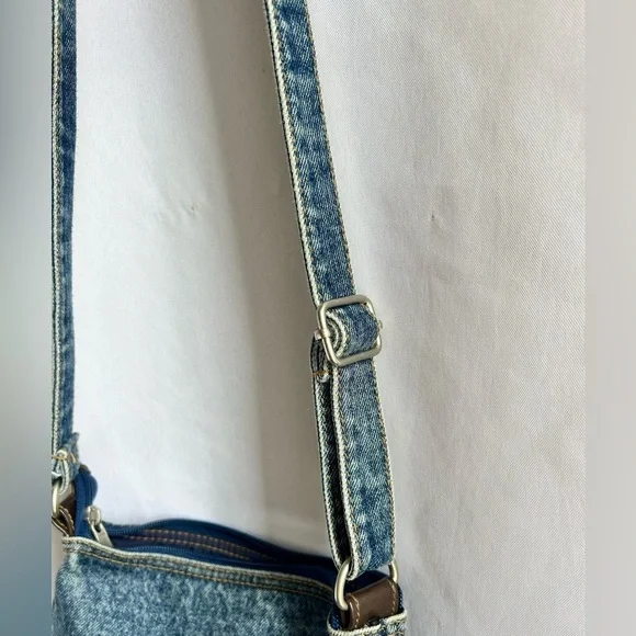 Small denim jean crossbody bag purse - Picture 4 of 6
